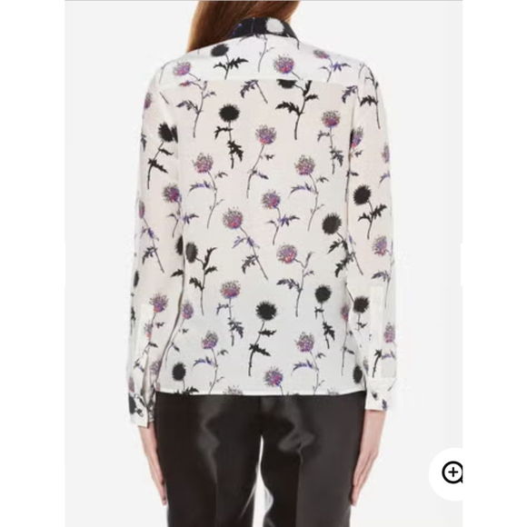 Kenzo Paris / dandelion print silk flutter sleeve Floral button up EU 38 US 6 - Picture 3 of 9